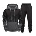 thumbnail image 7 of PNTUTB Fall Winter Men's Tracksuit Inkjet Print Hoodie and Drawstring Pants with Pockets Casual Comfort Fashion Trendy Two Piece Set, 7 of 7