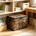 thumbnail image 4 of Kraoden Foldable Storage Box with Lid, Large Capacity Organizer for Clothing and Toys, Non-Woven Fabric Imitation Wooden Design, Durable and Space-Saving, Perfect for Home Storage, 4 of 6