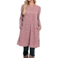 thumbnail image 1 of Pudcoco Dames Robe de Conception à Manches Longues Bouton Robe, 1 of 9