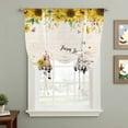 thumbnail image 2 of Cute Pig Balloon Curtains 63 Inch Length for Living Room/Bedroom, County Sunflowers Truck Farmhouse Black White Plaid Rod Pocket Privacy Door Curtains Decorative Tie Up Shade for Window 52"x63", 2 of 8