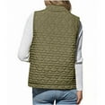 thumbnail image 6 of RQYYD Womens Puffer Vest Lightweight Stand Collar Sleeveless Quilted Jackets Button Fall Spring Zip Up Coat Outerwear, 6 of 8