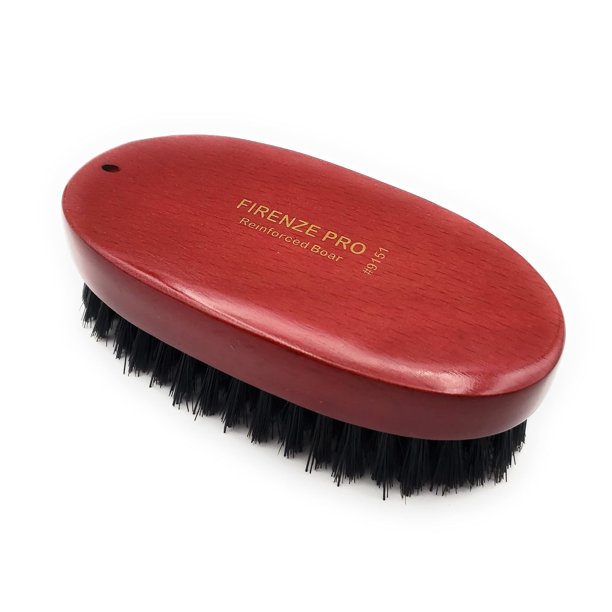 Firenze Pro Boar Bristle Cepillo ondulado de palma ovalado reforzado de 9 filas # 9151 - Carmesí