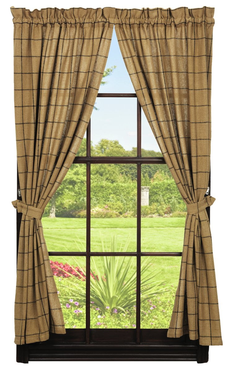 Soft Cotton Burlap Tan Check Short Panel Window Curtains Pair 72x63 Total 2 Inch Rod Pocket Walmartcom Walmartcom Soft Cotton Burlap Tan Check Short Panel Window Curtains Pair 72x63 Total 2 Inch Rod Pocket Walmartcom Walmartcom