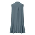 thumbnail image 5 of TAGOLD Womens Summer Dress,Plus Size Casual Dress for Womens,Women's Summer Solid Color Lapel Sleeveless Button Up Open Chest Pleated Ruffled Dress Short Skirt, 5 of 5
