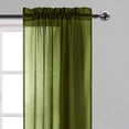 thumbnail image 2 of DWCN Olive Green Sheer Curtains Semi Transparent Voile Rod Pocket Curtains for Bedroom and Living Room, 42 x 84 inches Long, Set of 2 Panels, 2 of 6