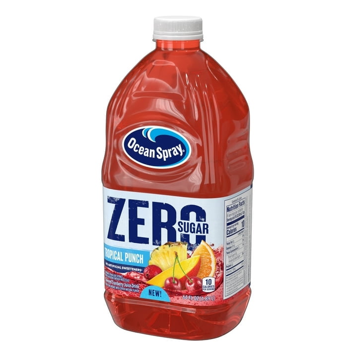 Ocean Spray® Zero Sugar Tropical Punch, 64 Fl Oz Bottle ( 3 Pack )