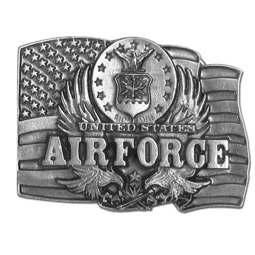 F US Air Force Antiqued Belt Buckle 