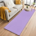 thumbnail image 3 of Violet Purple 2x6 Kitchen Runner Rug, Farmhouse Solid Purple Color Modern Art Non-Skid Rubber Backing Large Rectangle Rugs - Living Room Bedroom Home Office, Indoor Floor Mat Carpets Washable Rug, 3 of 9