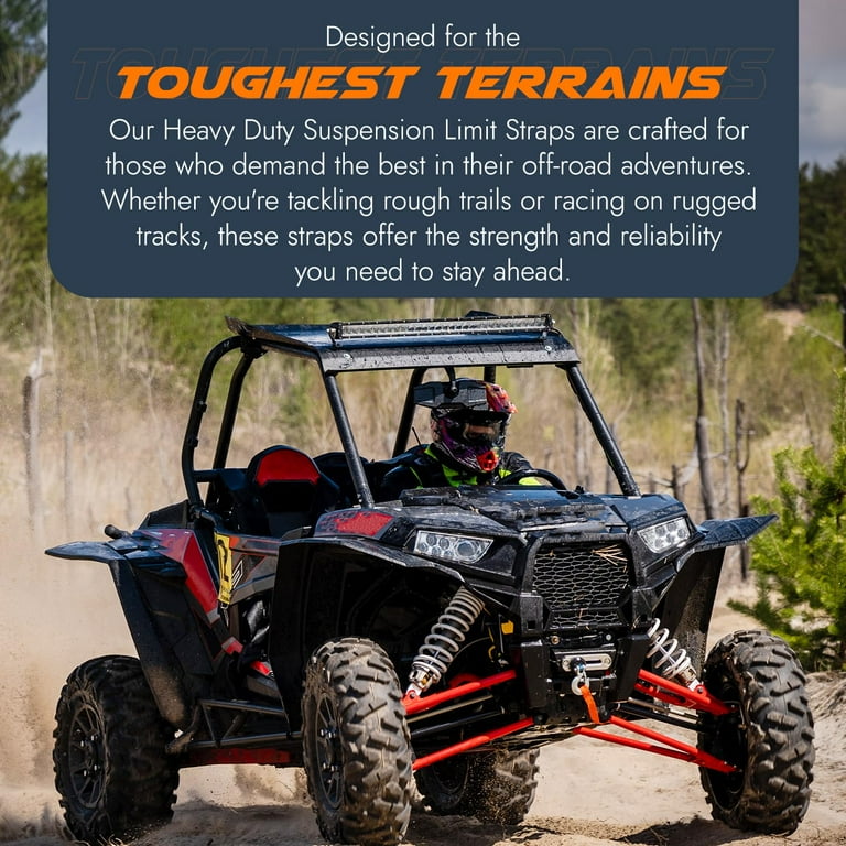 Baja Racing Supply Limit Straps - 28 Inch Off-Road Pair, Quad-Wrapped With 1/2" Holes