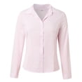 thumbnail image 5 of Womens Summer Tops, Womens Tops, Stylish Women's Dress Shirts Long Sleeve Button Down Business Casual Blouse with Stain Fabric for Work and Settings, 5 of 7