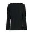 thumbnail image 4 of Womens Long Sleeve Round Neck Shirts Casual Basic Tops Tee Shirts Fall Winter Tops, 4 of 5