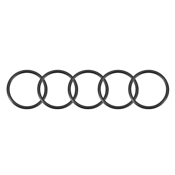 5Pcs Black 25mm Dia 2mm Thickness Nitrile Rubber O Ring NBR Sealing Grommets