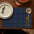 thumbnail image 5 of Set of 4 Distressed Vintage Checkered Placemats Machine Washable Durable Linen Table Mats Heat Resistant Wrinkle Free Antique Plaid Place Mats for Dining Table Kitchen, 5 of 6