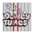 thumbnail image 5 of Looney Tunes Men's Baseball Jersey, Printed Classic Cartoon Stripe Bugs Bunny Baseball Shirt Silver - S, 5 of 6