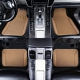thumbnail image 3 of Juego de 4 alfombrillas para coche CAR PASS, de piel, color beige, impermeables, 3 of 6
