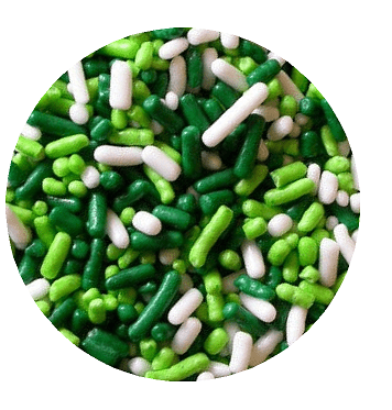 Sprinkle Deco® White Lime and Green Cake Pop Cookie Cupcake Cakes Semi-Sweet Edible Confetti Decorations Sprinkles Desert Jimmies Toppers