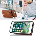 thumbnail image 3 of Phone Case for iPhone 7/8/SE 2020/2022 Wallet Cover with Screen Protector Ring Stand Card Holder Crossbody Strap Cell iPhone7 iPhone8 7s 8s i SE2020 SE2022 2/2nd/3/3rd Generation SE2 SE3 Women Brown, 3 of 13