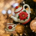thumbnail image 6 of Ljxge 2D Teapot Christmas Ornament Retro Style Hanging Decor With Pouring Effect Gift For Tea Lovers Holiday Tree, 6 of 9