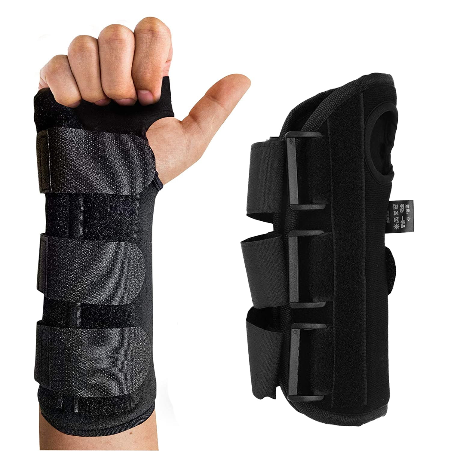 Langtuo Carpal Tunnel Wrist Brace Metal Splint Stabilizer Helps Relieve Adjustable Arm Compression Hand Support for Injuries, Wrist Pain, Sprain, Sports (Left)