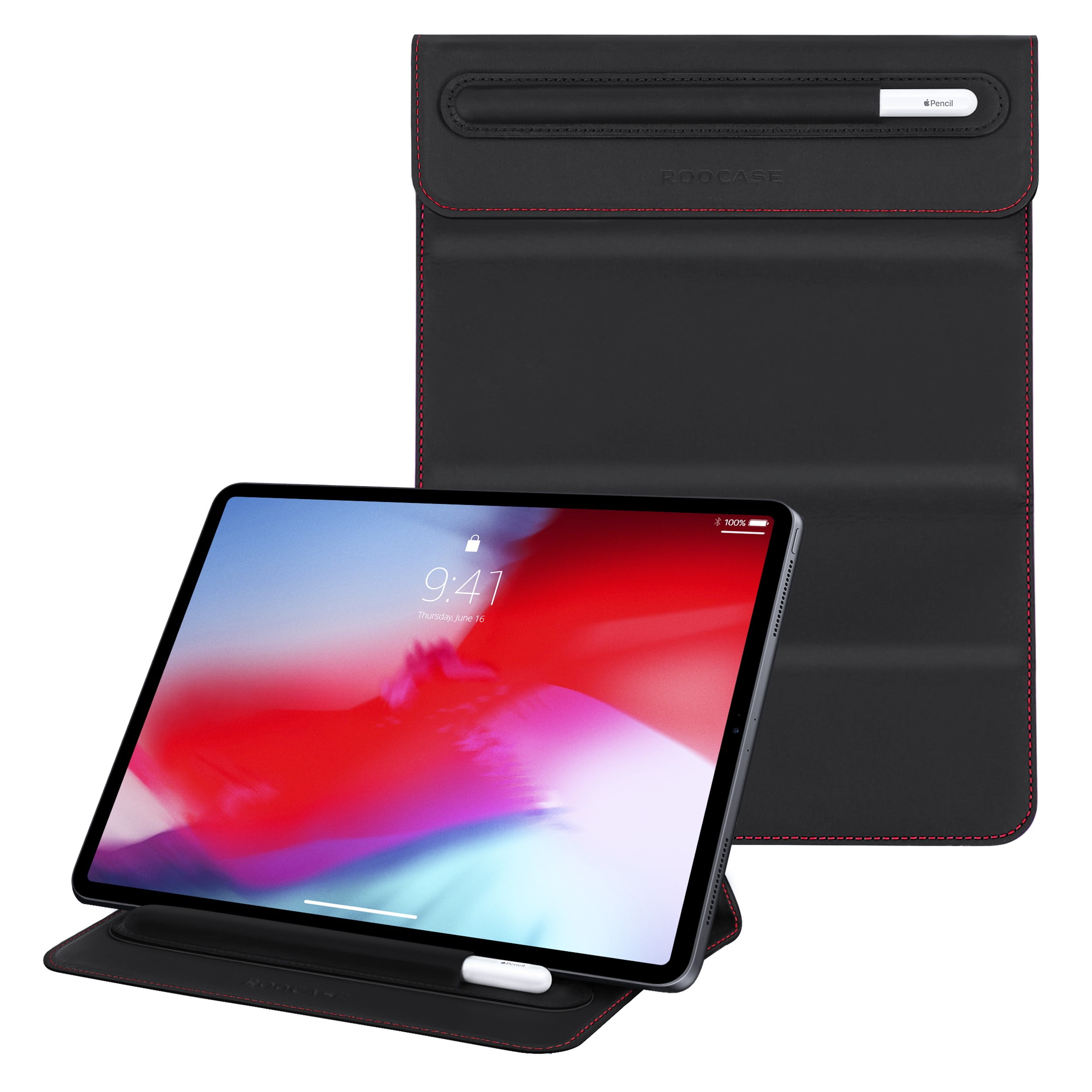 Roocase Olvera iPad Sleeve with Stand for New iPad 10.2, iPad 9.7, iPad ...