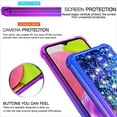 thumbnail image 3 of for Galaxy A03S Case,Samsung 03S Case with HD Screen Protector,Gradient Quicksand Glitter Liquid Floating Waterfall Durable Girls Cute Phone Case for Samsung Galaxy A03S (Purple/Blue), 3 of 15