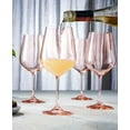 thumbnail image 3 of Godinger Wine Glasses, Red Wine Glasses Set, Crystal Wine Glass Cups, Drinking Glasses, Set of 4, Coral, 19.5oz - Made in Europe, 3 of 4