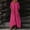 Hot Pink, variant on QUNYINEY Spring Dresses for Women Long Solid 3/4 Sleeve Cotton Linen A Line Dress Flowy Loose Fit Casual V Neck with Pockets Dresses