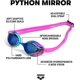 thumbnail image 3 of Unisex Python Racing Swim Goggles for Men and Women Anti-Fog No Leak Max Comfort Dual Strap, Mirror/Non-Mirror Lens, 3 of 5
