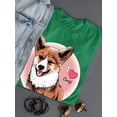 thumbnail image 3 of I Heart Corgi Wink T-Shirt Women -Image by Shutterstock, Female 3X-Large, 3 of 4