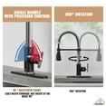 thumbnail image 3 of CASAINC Single Handle Kitchen Faucet with Pull Down Sprayer, Deck Mounted, Brushed Nickel, 3 of 4