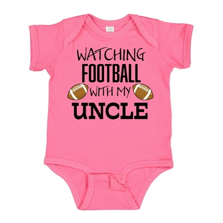 

Inktastic Watching Football with My Uncle Gift Baby Boy or Baby Girl Bodysuit