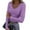 12# Purple, variant on Womens Long Sleeve V Neck Ribbed Knit Fitted Casual Tops Tee Slim Basic Shirt Army Green XXL
