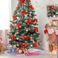 thumbnail image 4 of FMSHPON Valentine's Day Rose Xmas Christmas Tree Skirt Stand Mat for Holiday Party Decoration Indoor Outdoor 36 inches, 4 of 6