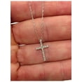 thumbnail image 2 of 1/10ct Diamond Cross Pendant 10K White Gold 1/2" Tall, 2 of 4