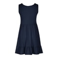 thumbnail image 4 of SnZhen Casual Dresses for Women Women's Fashion Sexy Solid Sleeveless Pleated Dresses Mini Dress, 4 of 5