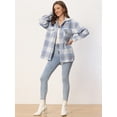 thumbnail image 2 of Chaqueta de Lana Allegra K Azul S para Mujer con Bolsillos y Botones, 2 of 6