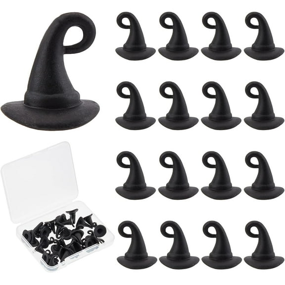1 box 1 box 30pcs Wizard Hat Charms Alloy 3D Magic Hat Charms Pendants Christmas Theme Jewelry Making Findings for DIY Earrings Bracelets Necklace