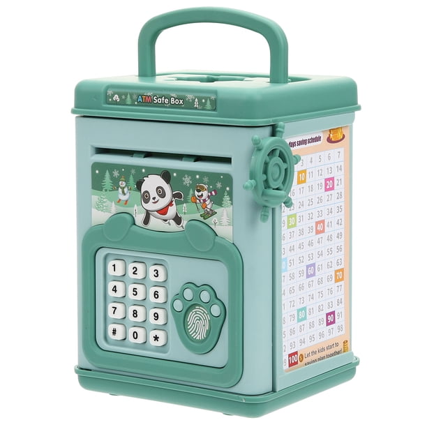 KAKOWELY Alcancía electrónica con forma de cerdito de dibujos animados, mini cajero automático, caja para ahorrar dinero