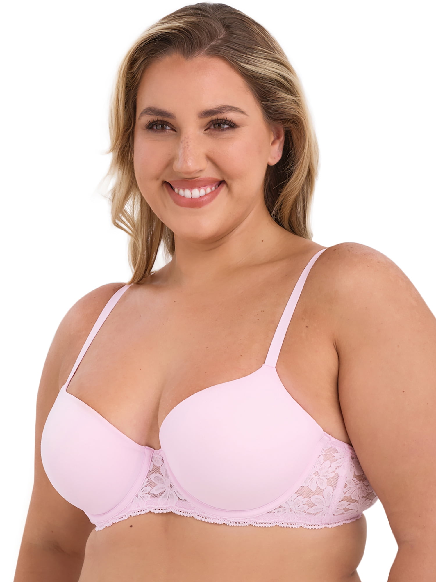 No Boundaries Women's Demi Underwire T-Shirt Bra with Sugarcup, Sizes 34A-40DD
