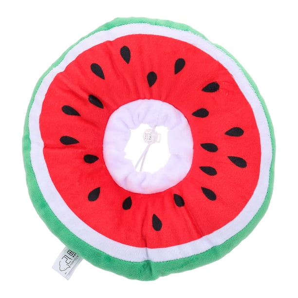 Collar de recuperación para gatos, collar flexible de cono para gatos, collar de gato con diseño de sandía de dibujos animados, collar de poliéster para mascotas