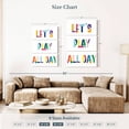 thumbnail image 4 of Elephant Stock Nursery Play All Day Wall Art - Vertical Multi Panel Canvas - Kids Room Wall Decor - Kids And Nursery Multi Panel - White And Blue Decor - 24" x 38", 4 of 8
