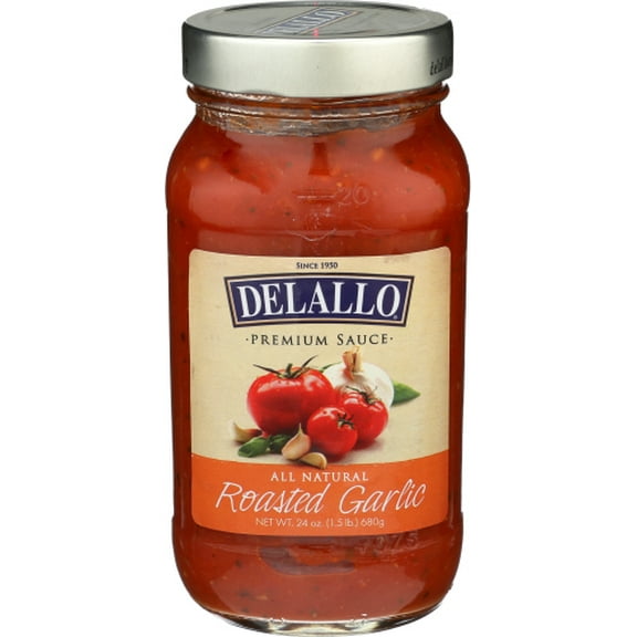Delallo Roasted Garlic Marinara Sauce 24 oz (Pack of 12)
