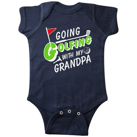 

Inktastic Going Golfing with my Grandpa- kids golf Gift Baby Boy or Baby Girl Bodysuit