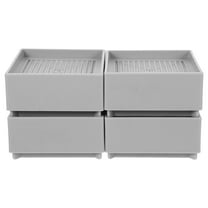 Hemoton 4pcs Heavy Duty Square Foot Pads Bed and Furniture Height Boosters Non-Slip Risers Square Base Pads for Desk Chair Table Appliances