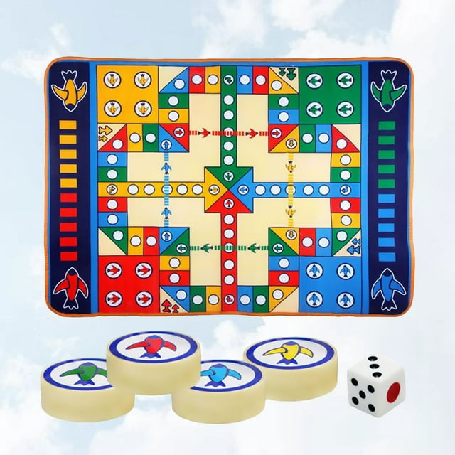 OULII 1 Set Airport Play Mat Chess Game Rug Assorted Color Train Hands and Brain Coordination Family