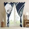 thumbnail image 4 of YST American Football 30%-50% Blackout Curtains, Curtains & Drapes 38''Wx54''L, Sports Window Curtains, White Navy Blue Striped Curtains for Men Husband Boyfriend Teenage Boys (Dallas), 4 of 6