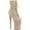 Beige Faux Suede/Beige Faux Suede, variant on Women's Pleaser Infinity 1020FS Heeled Ankle Bootie