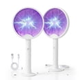 thumbnail image 6 of FIIOEOY 2 Pack Electric Fly Swatter 3500V Bug Zapper Racket Dual Modes Mosquito Killer with Purple Mosquito Light Rechargeable for Indoor Home Office Backyard Patio Camping, 6 of 9