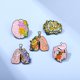 thumbnail image 5 of Broche de aleación con forma de cerebro rosa, diseño exquisito, serie de órganos en forma de corazón, insignia de pintura, 5 of 6