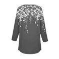 thumbnail image 4 of Ruimatai Women's 3/4 Sleeve Button Down Top Color Block Printed Blouse Fashionable Round Neck Casual Shirt, 4 of 5